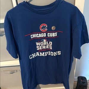 Chicago Cubs Blue World Series Champions Mens T-Shirt